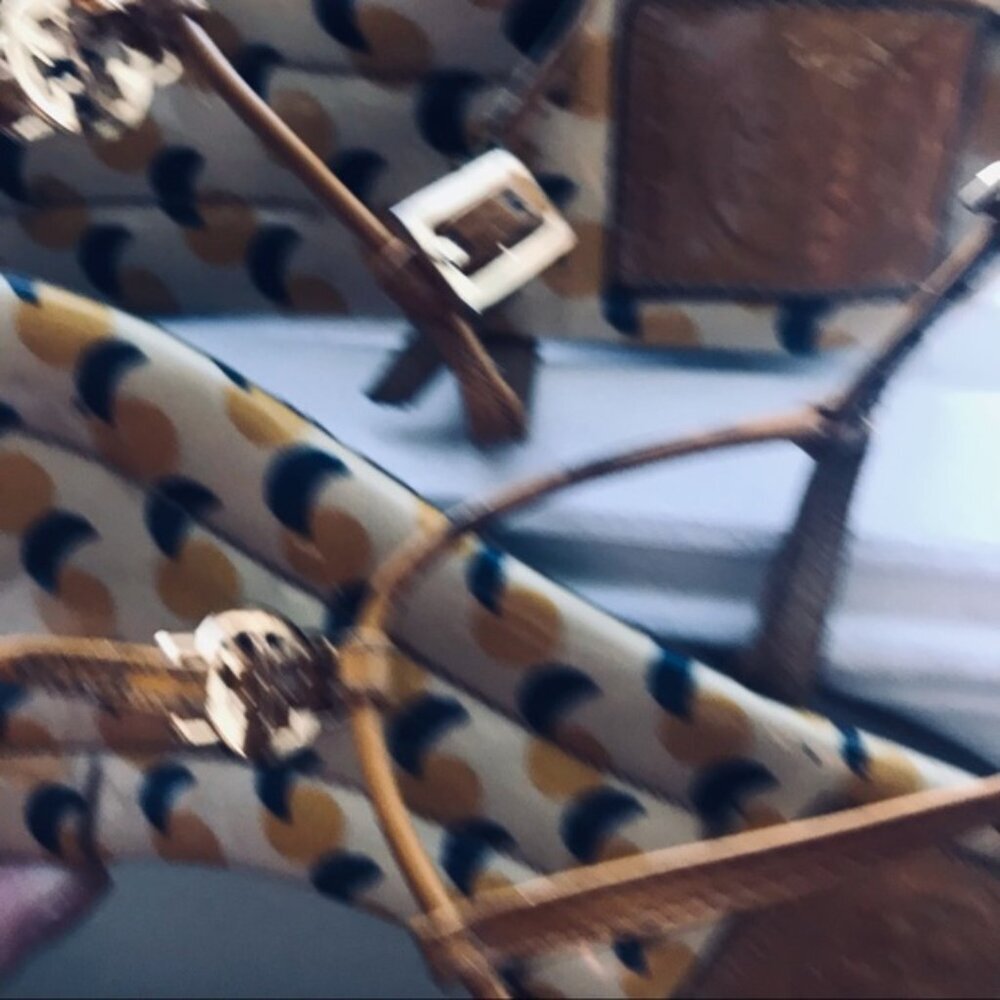 Tory Burch Emmy Thong T Strap Leather Sandals Ballet Flats Patent Graphic Print - Picture 7 of 15